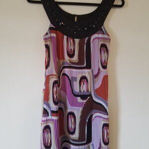 Eyeshadow retro pleated dress sz S